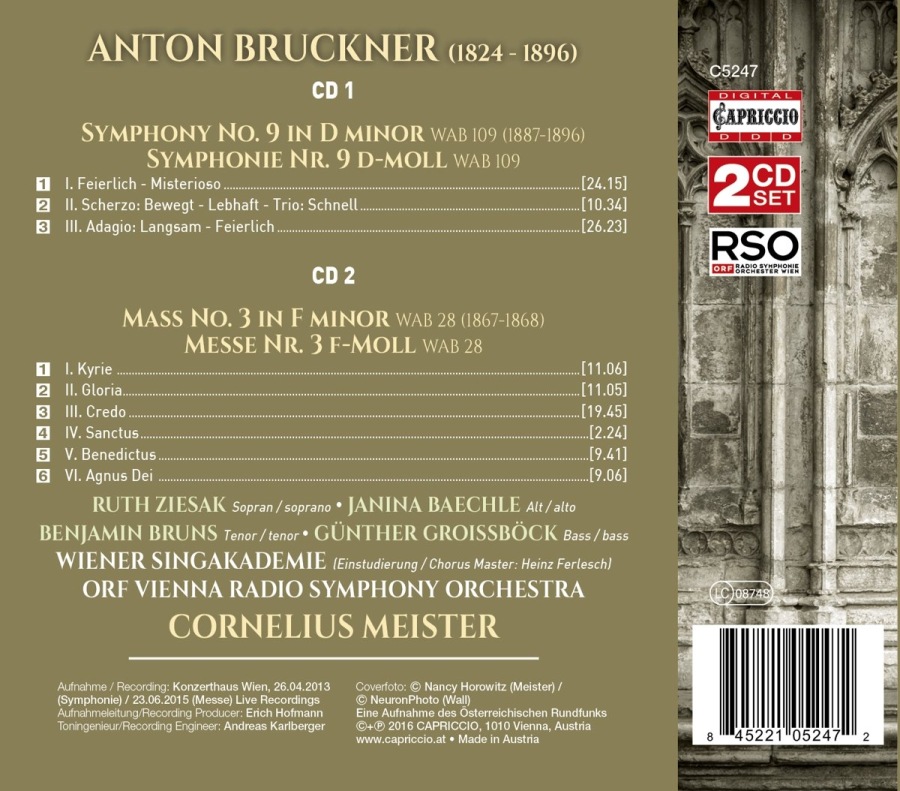 Bruckner: Symphony No. 9; Mass No. 3 - slide-1