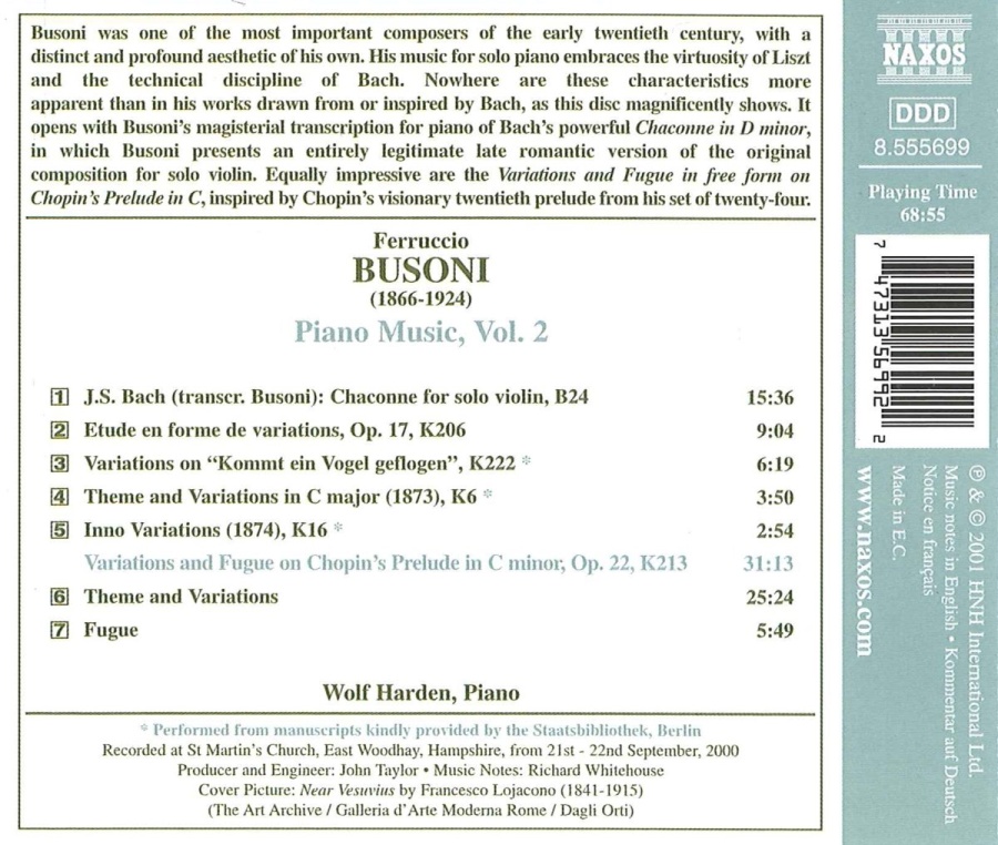 BUSONI: Piano Music, Vol. 2 - slide-1