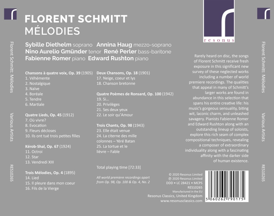 Schmitt: Mélodies - slide-1