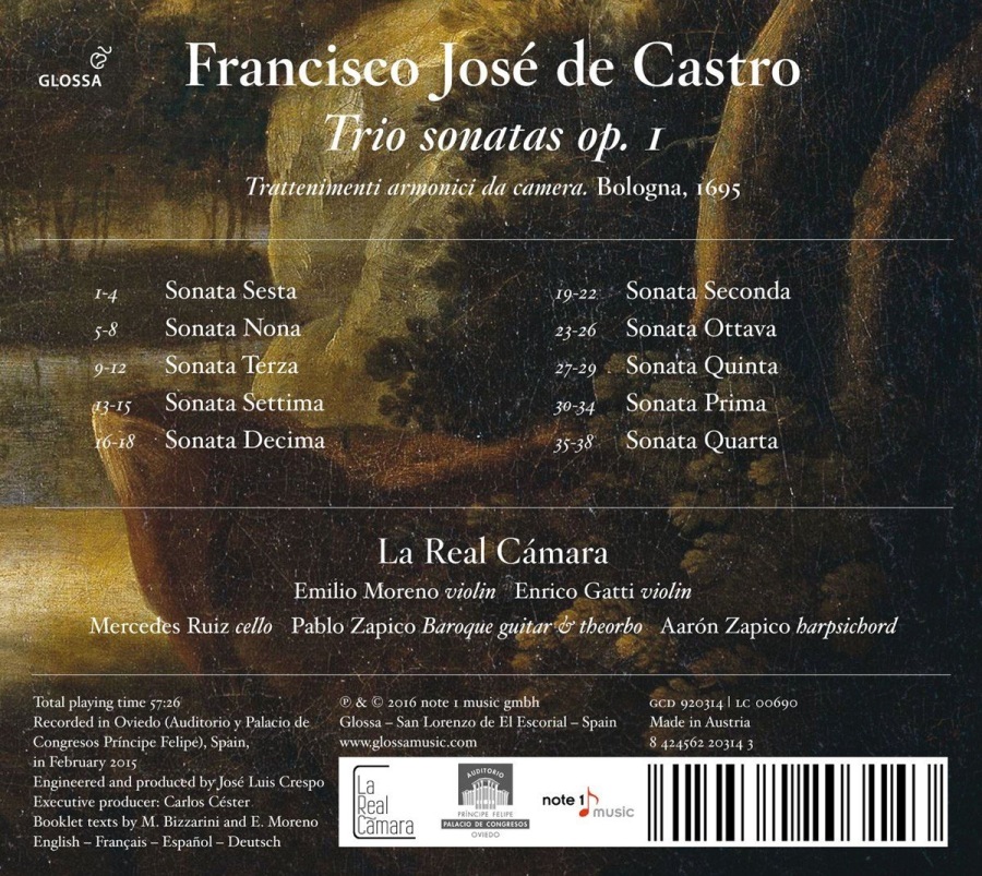 Castro: Trio sonatas op. 1, 1695 - slide-1