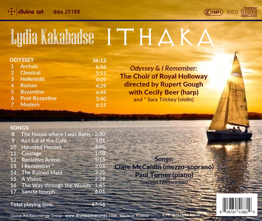 Kakabadse: Ithaka - choral & vocal works - slide-1