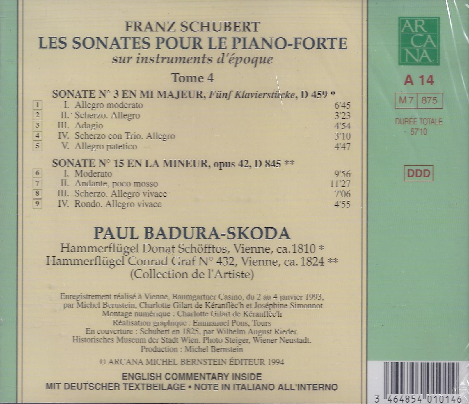 Schubert: Piano Sonatas Nos 3 & 15 - slide-1