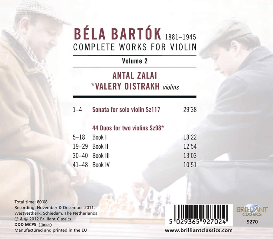 Bartok: Complete Works for Violin Vol. 2 - slide-1