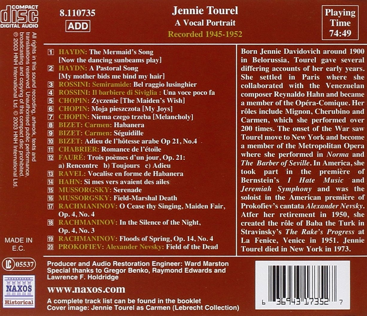Jennie Tourel - A Vocal Portrait - slide-1