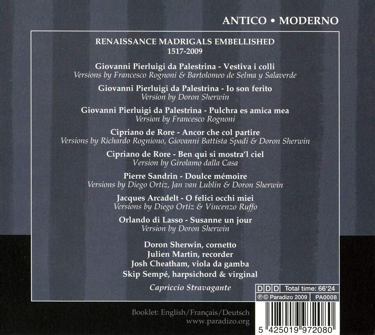 ANTICO - MODERNO  -  madrygały renesansowe w wersji instrumentalnej - slide-1