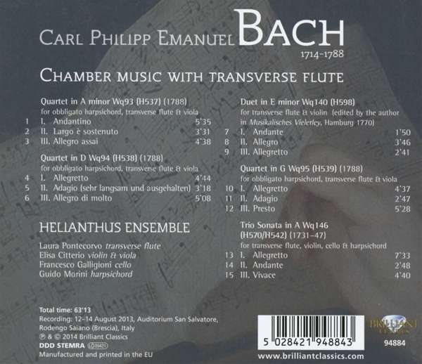 C.P.E. Bach: Chamber Music with Transverse Flute - slide-1