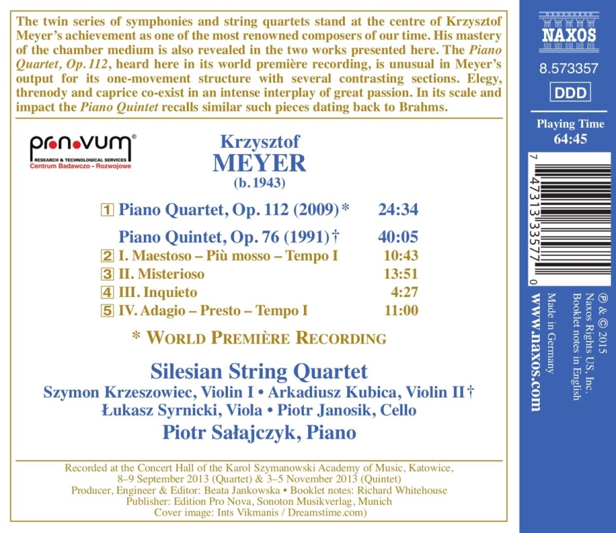 Meyer: Piano Quartet & Piano Quintet - slide-1