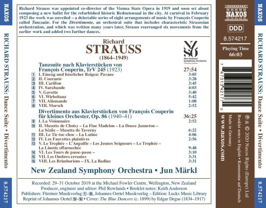 Strauss: Tanzsuite; Divertimento - slide-1