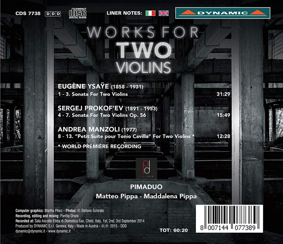 Ysaye, Prokofiev, Manzoli: Works for Two Violins - slide-1