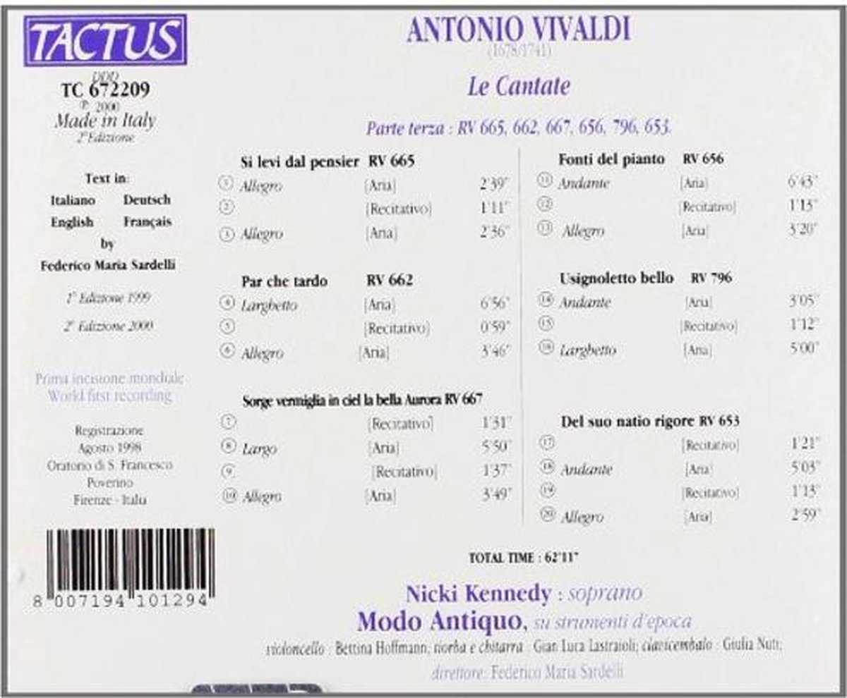 Vivaldi:Le Cantate per soprano Vol.3 - slide-1