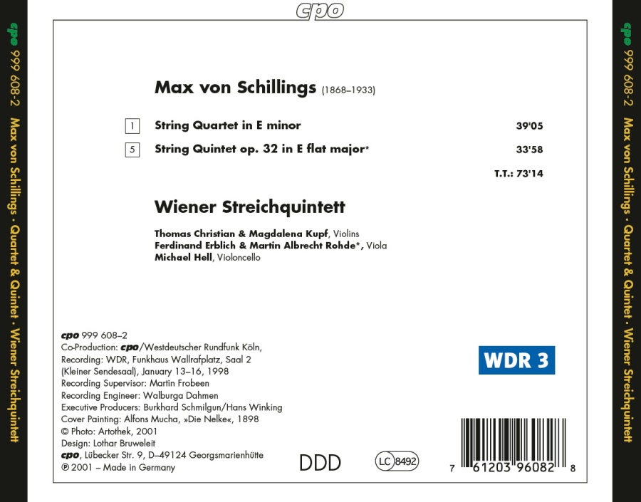 Schillings: String Quartet; String Quintet - slide-1