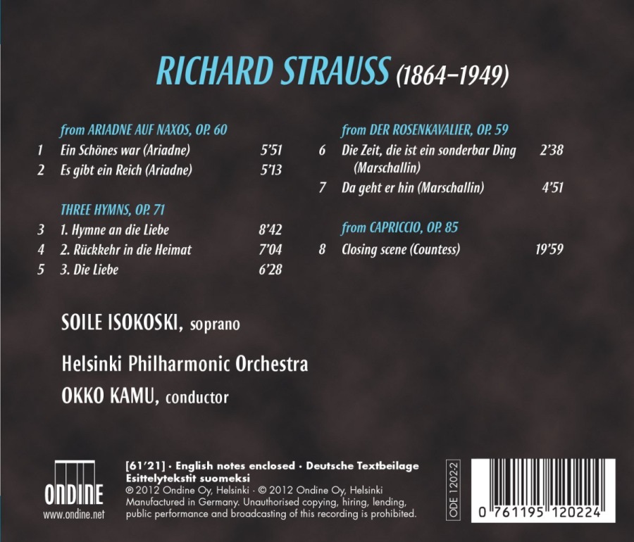 Strauss: Three Hymns Op. 71, Opera Arias - slide-1