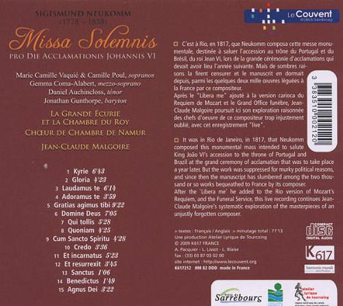 Neukomm: Missa Solemnis pro die Acclamationis Johannis VI - slide-1