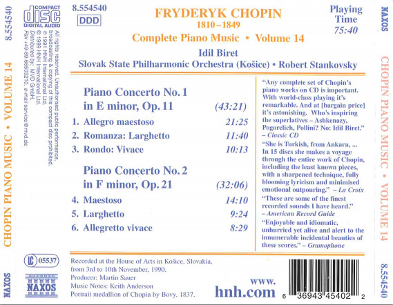 CHOPIN: Piano Music - Piano Concerto Nos. 1 And 2 - slide-1