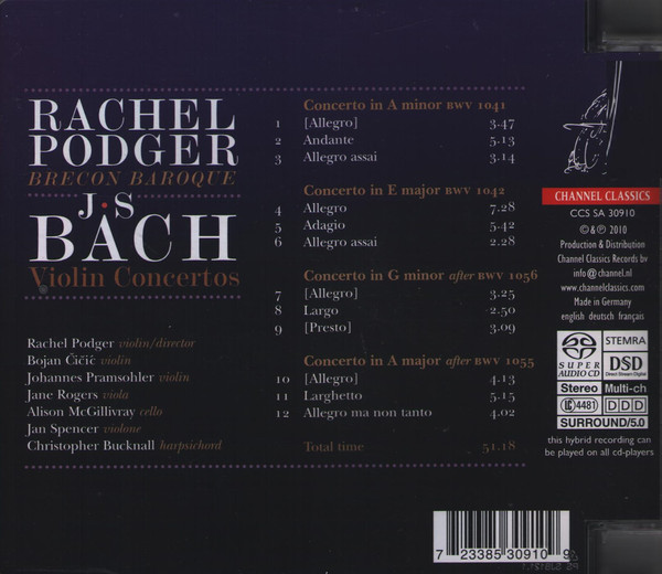 BACH: Violin Concertos - BWV1041 & BWV1042 oraz transkrypcje koncertów BWV1056 & 1055 - slide-1