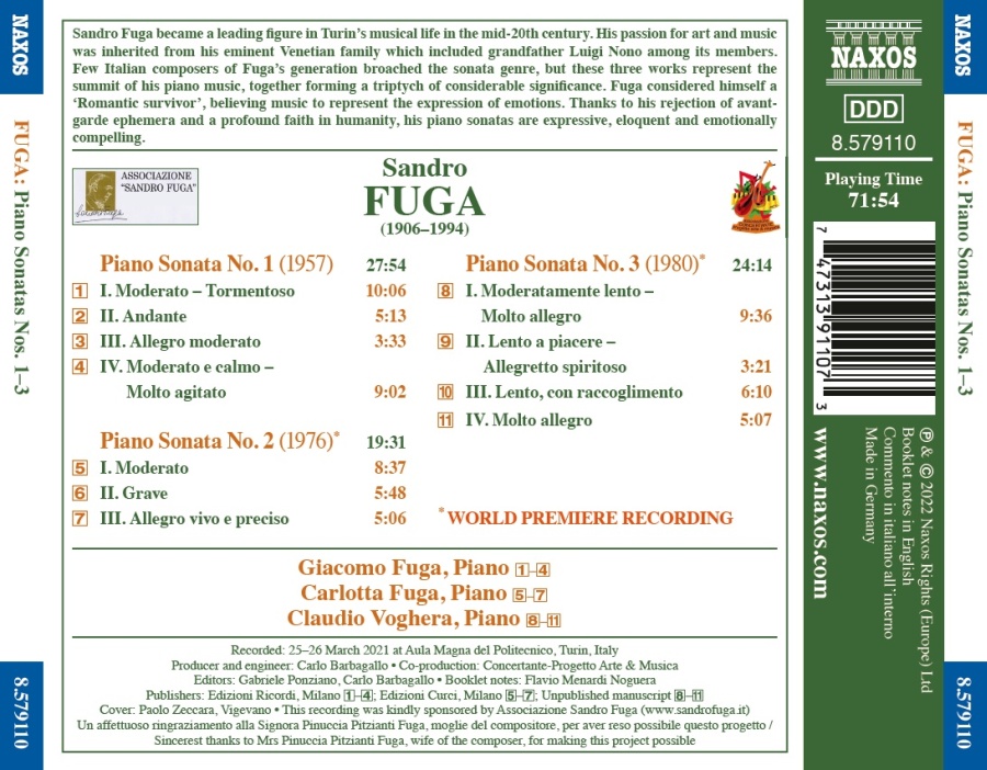 Fuga: Piano Sonatas Nos. 1 - 3 - slide-1