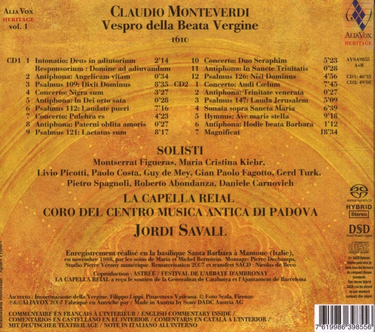 Monteverdi: Vespro della Beata Vergine - slide-1