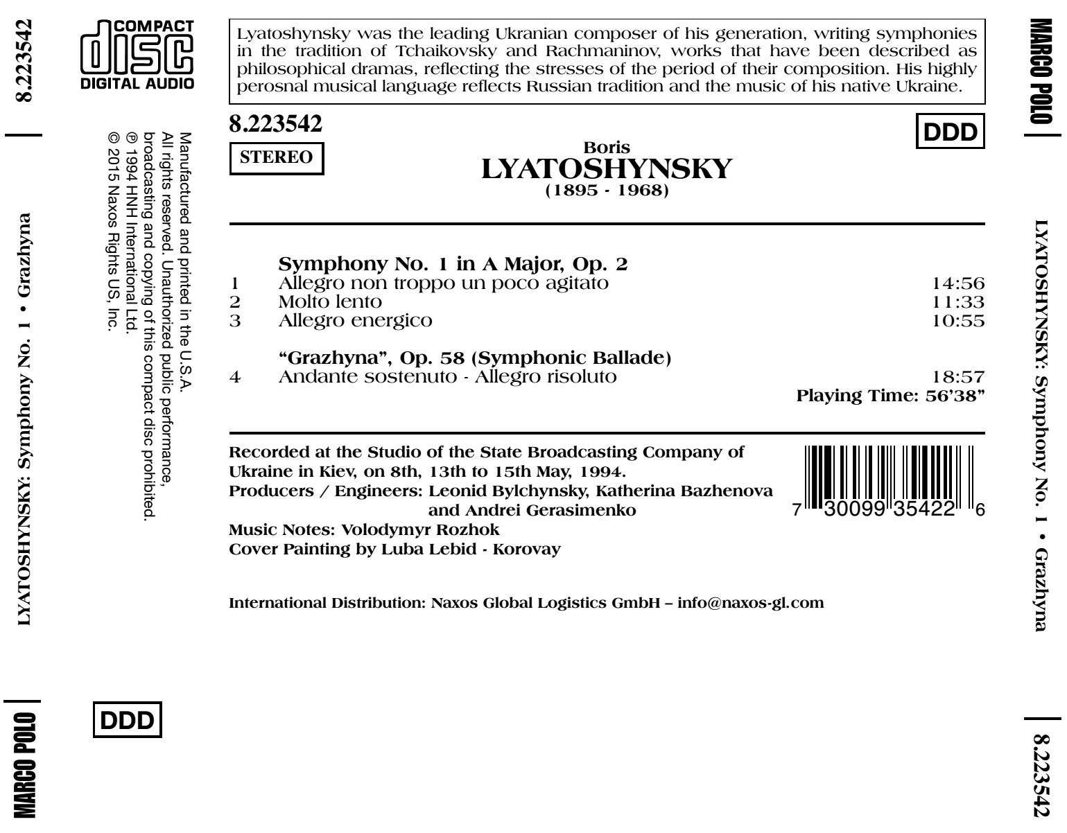 LYATOSHYNSKY: Symphony no 1 'Grazhyna', Op. 58 - slide-1