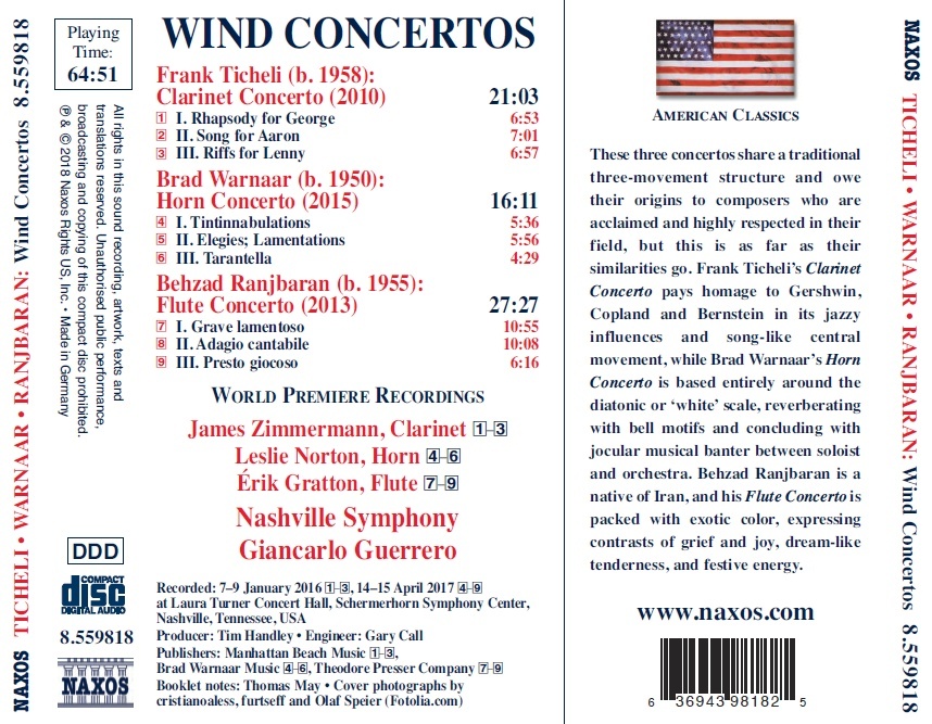 Wind Concertos - Ticheli / Warnaar / Ranjbaran - slide-1