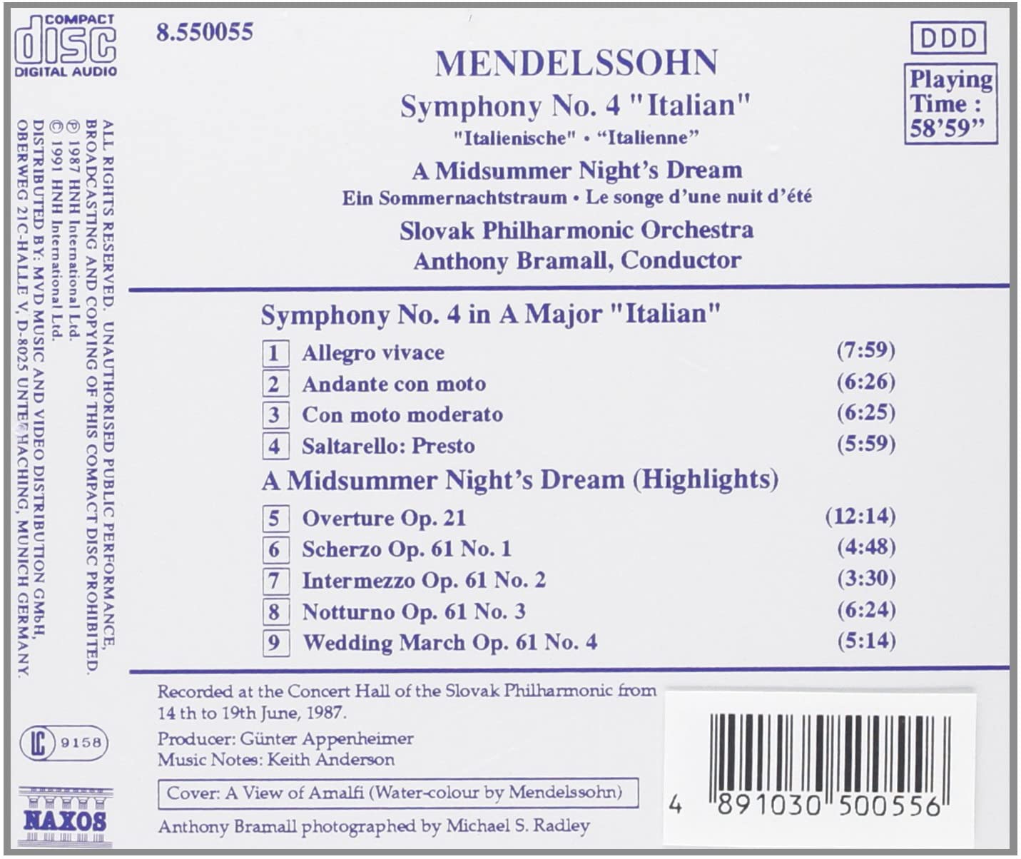 Mendelssohn: Symphony No. 4 „Italian”, A Midsummer Night's Dream (excerpts) - slide-1