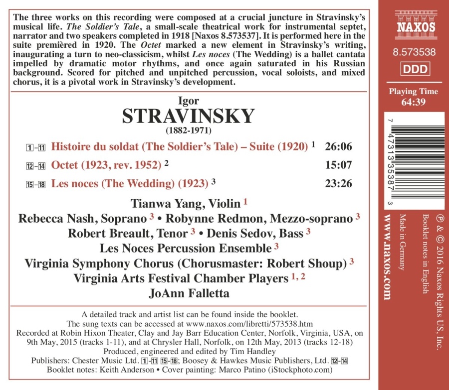 Stravinsky: Soldier's Tale Suite; Octet; Les Noces - slide-1