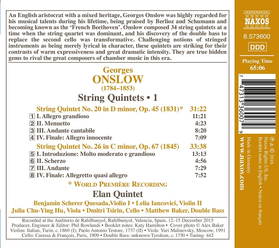 Onslow: String Quintets Vol. 1 - Nos. 20 and 26 - slide-1