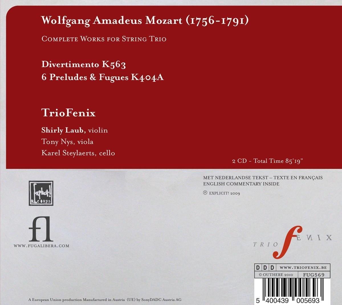 Mozart: Works for string trio - slide-1