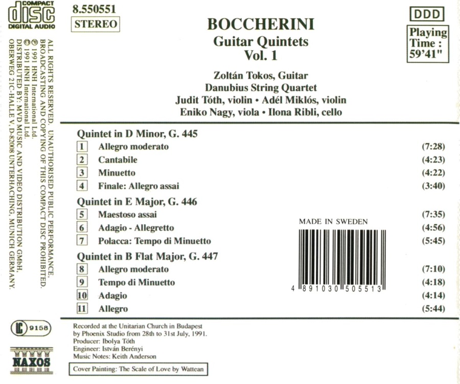 Boccherini: Guitar Quintets 1 - slide-1