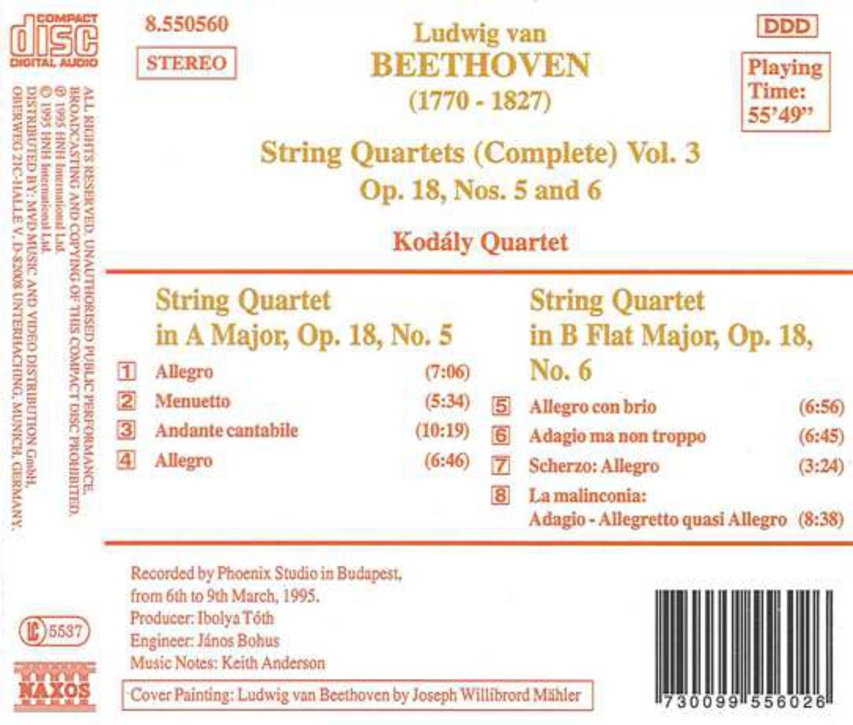 BEETHOVEN: String Quartets vol. 3 - slide-1