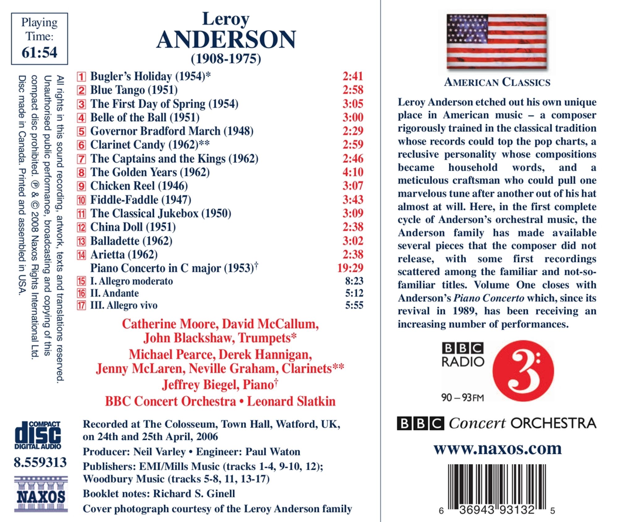 ANDERSON: Orchestral music vol. 1 - slide-1