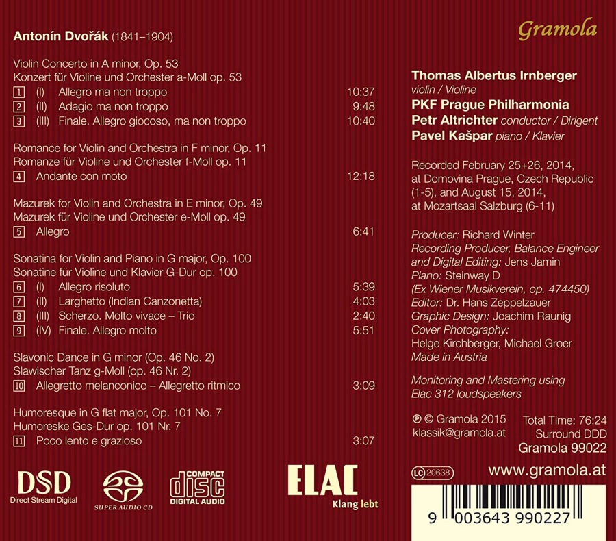 Dvorak: Violin Concerto; Romance for Violin & Orch.; Mazurek for Violin & Orch. - slide-1