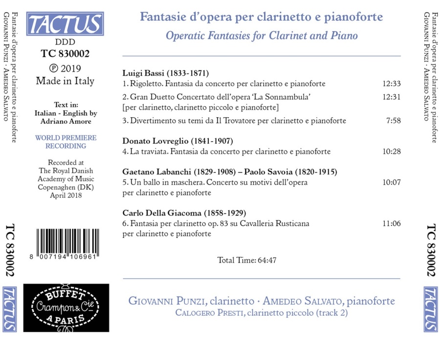 Operatic Fantasies for Clarinet and Piano - slide-1