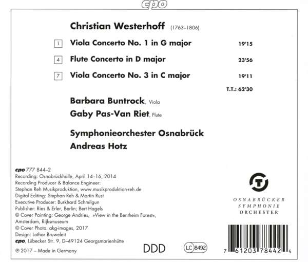 Westerhoff: Viola Concertos 1 & 2; Flute Concerto - slide-1