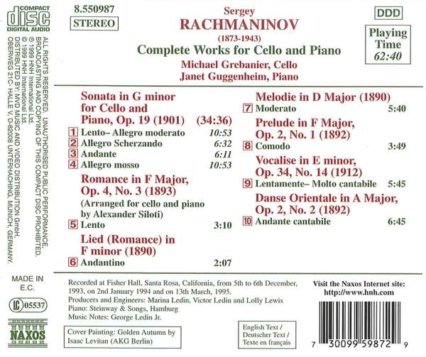 RACHMANINOV: Complete Works - slide-1