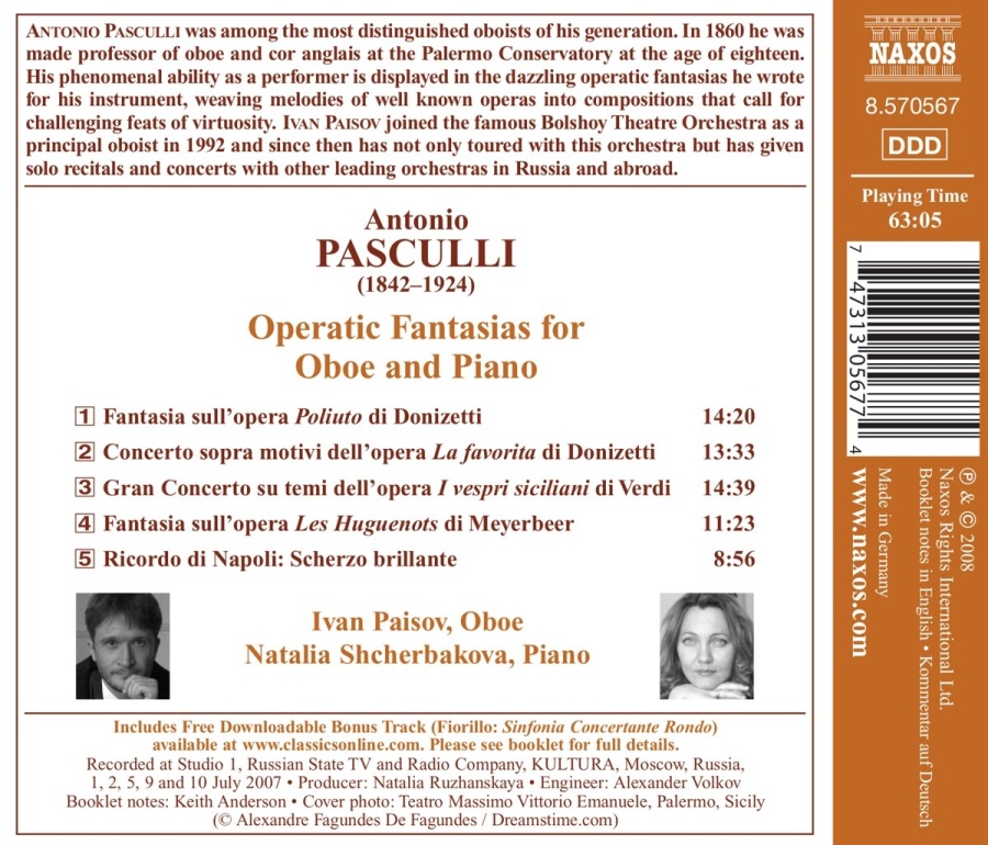 Pasculli: Operatic Fantasias for Oboe - slide-1
