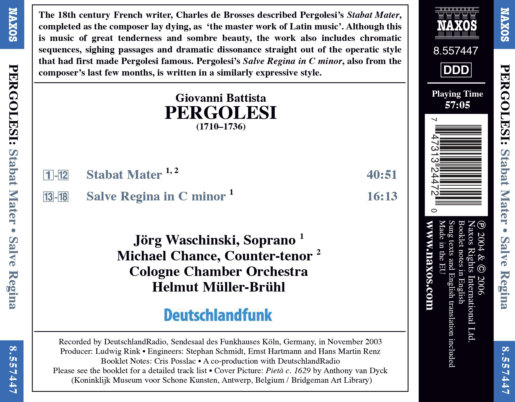 PERGOLESI: Stabat Mater; Salve Regina in C Minor - slide-1