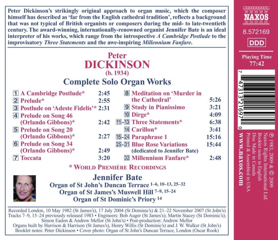 Dickinson: Complete Solo Organ Works - slide-1