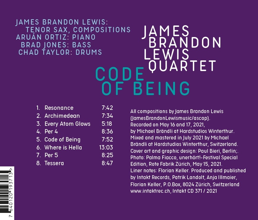 James Brandon Lewis Quartet: Code of Being - slide-1