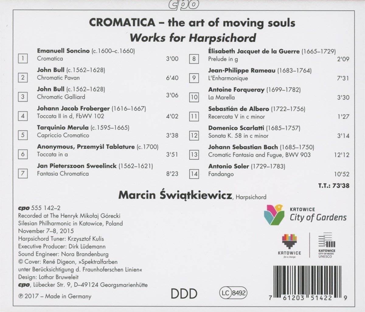 Cromatica - Works for Harpsichord: Bull; Froberger; Merula; Bach; ... - slide-1