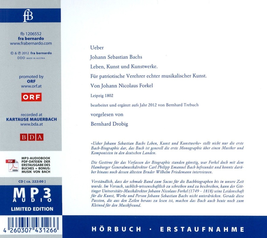 Forkel (1749-1818): Über Johann Sebastian Bachs - Leben, Kunst und Kunstwerke - slide-1