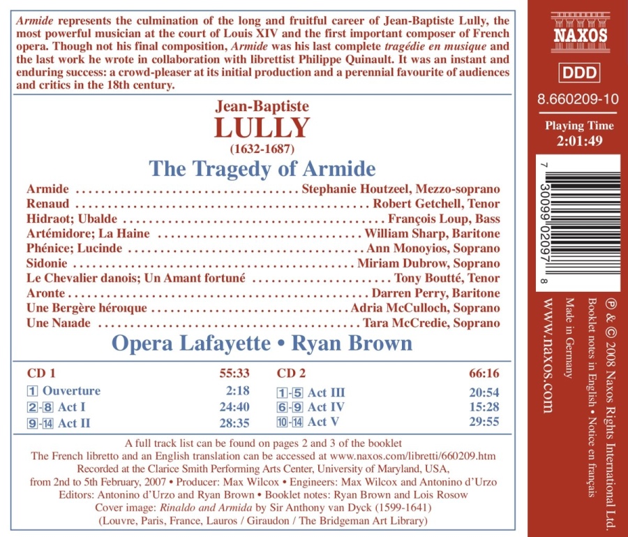 LULLY Jean-Baptiste: The Tragedy of Armide / 8.66209-10 - slide-1
