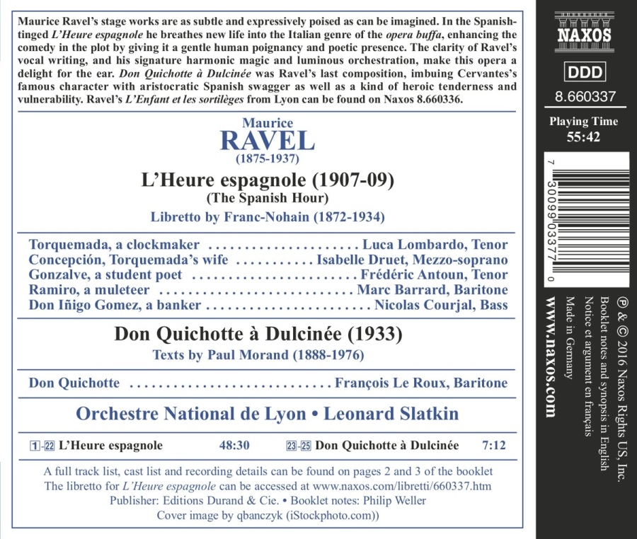 Ravel: L´Heure espagnole, Don Quichotte à Dulcinée - slide-1