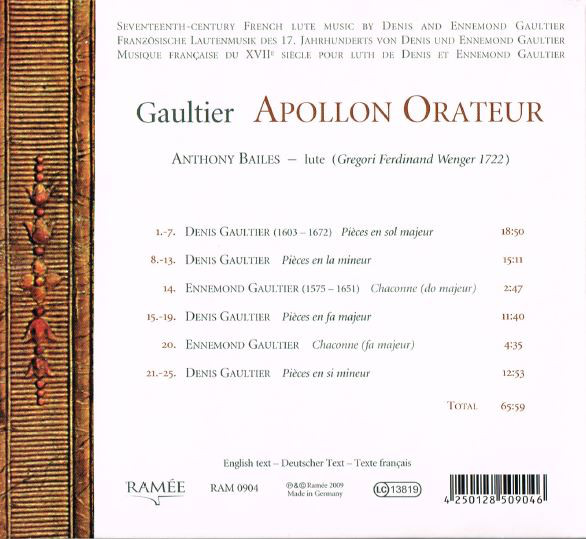 Gaultier: Lautensuiten "Apollon Orateur" - slide-1