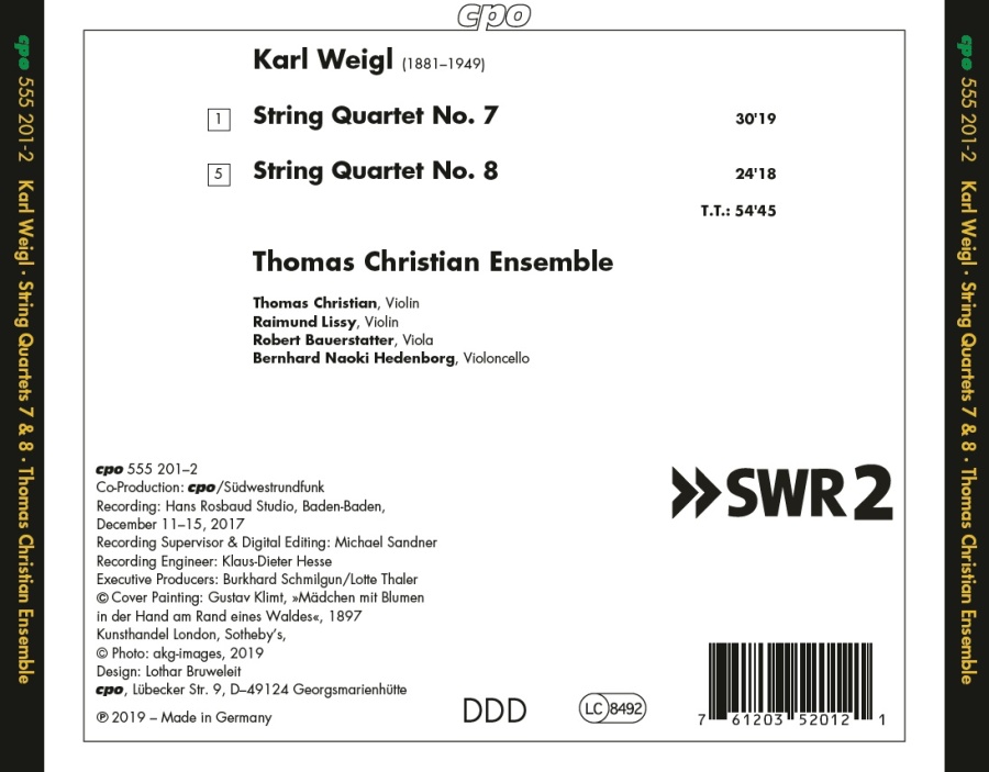 Weigl: String Quartets 7 & 8 - slide-1