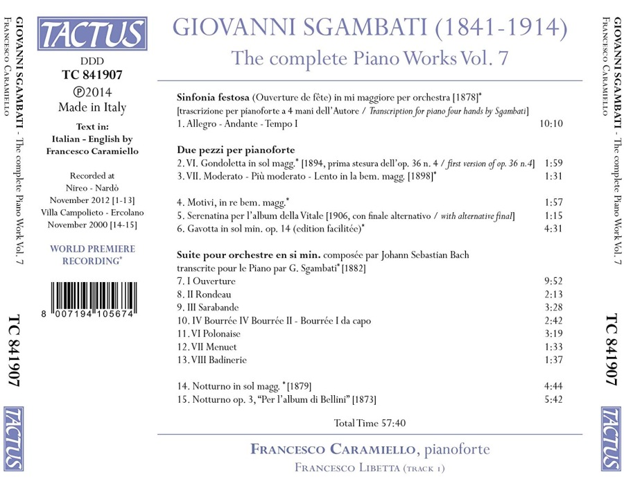 Sgambati: The complete piano works Vol. 7 - slide-1