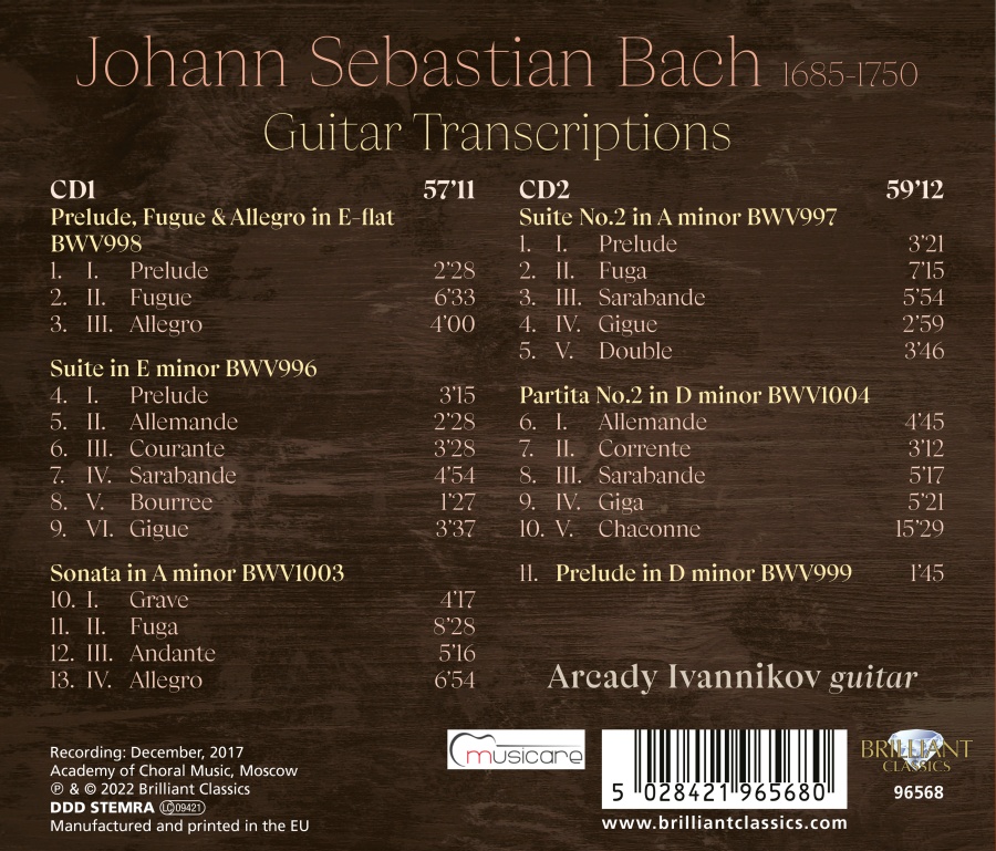 Bach: Guitar Transcriptions - slide-1