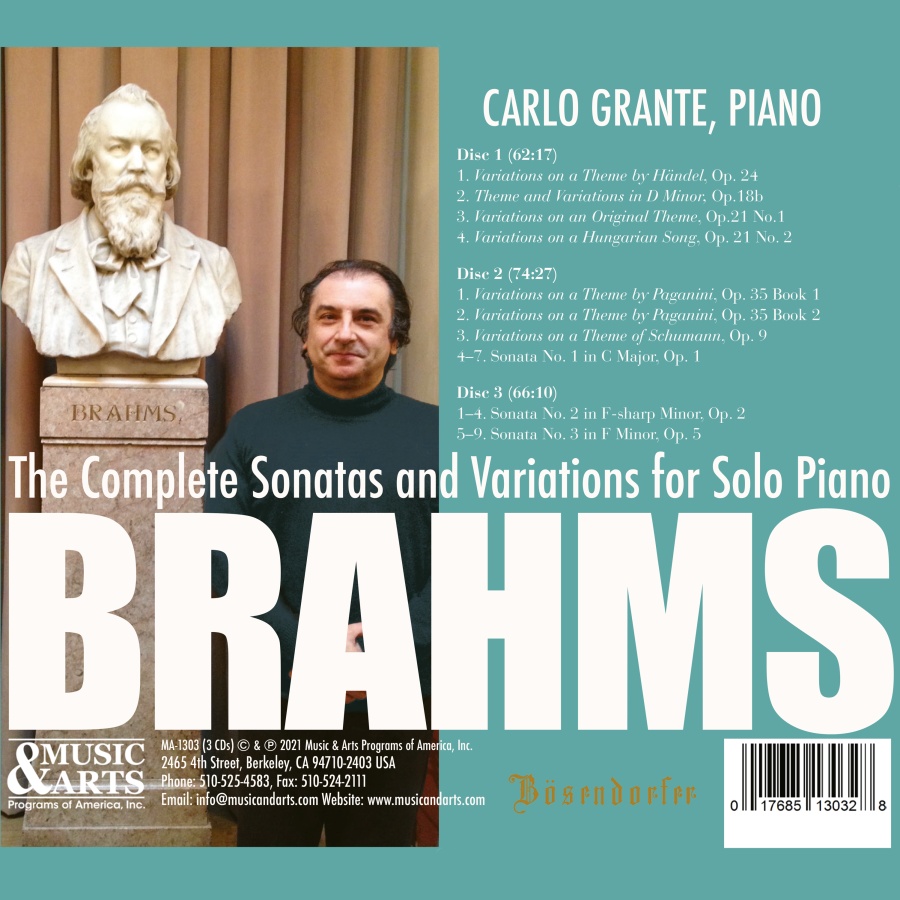 Brahms: Complete Sonatas and Variations for Solo Piano - slide-1
