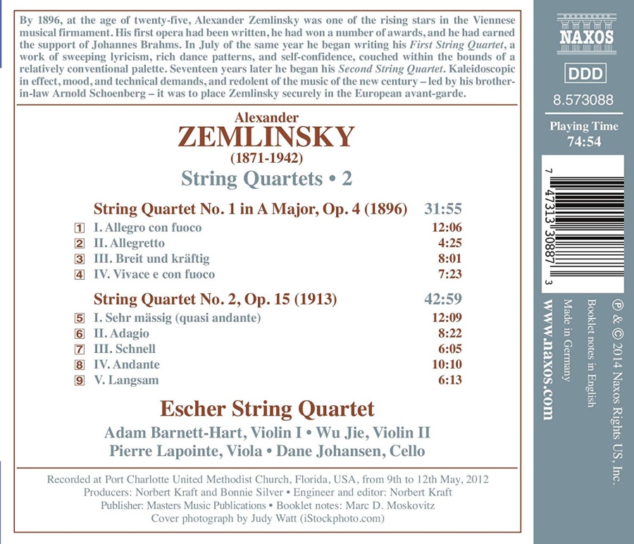 Zemlinsky: Strings Quartets Vol. 2 - Nos. 1 and 2 - slide-1