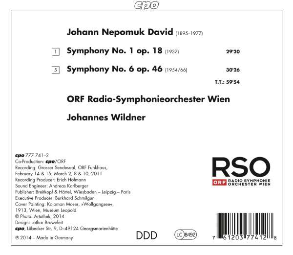 David: Symphonies Nos. 1 & 6 - slide-1