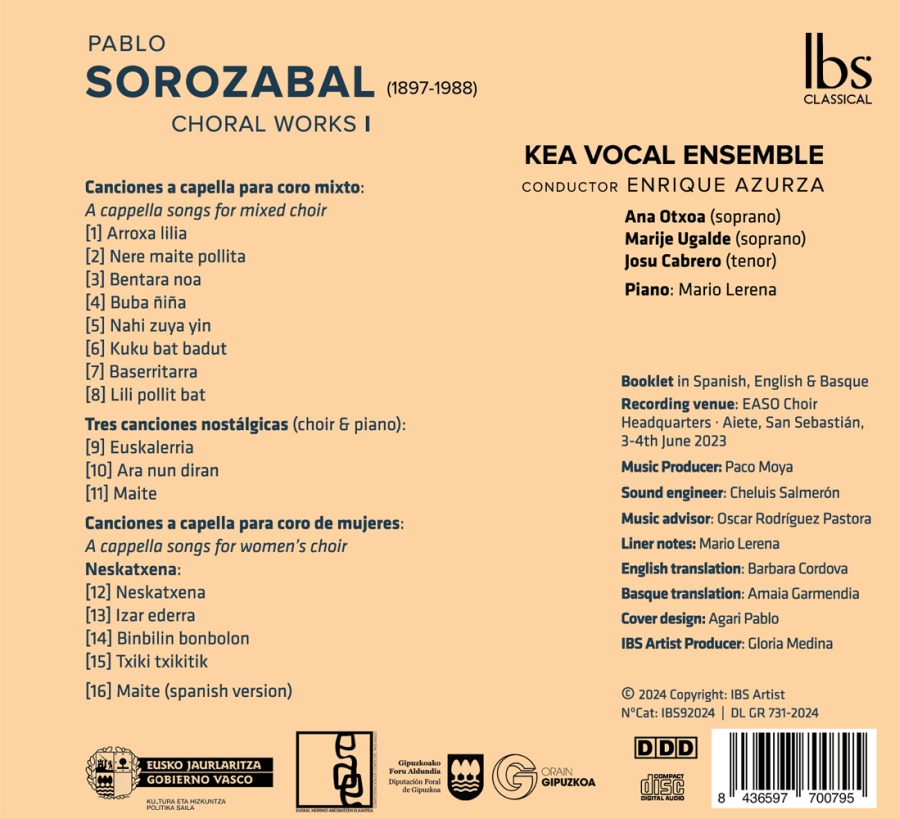 Sorozábal: Choral Works I - slide-1